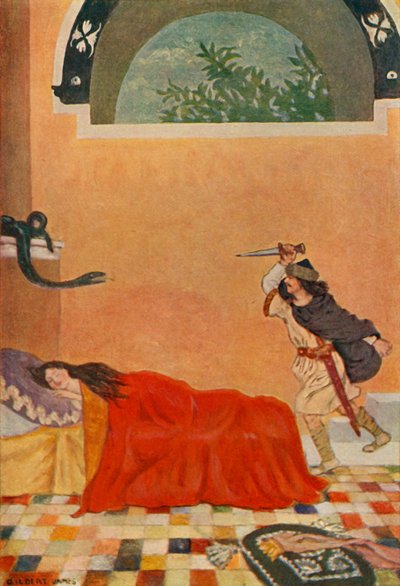 "شعر بالرعب لرؤية ثعبان على الحائط" ، 1917. بواسطة غير معروف