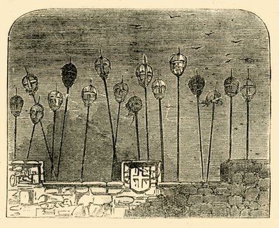 رؤساء على جسر لندن القديم ، c1872. بواسطة غير معروف