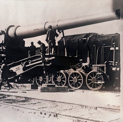 المدفعية الثقيلة على القطار ، c1914-c1918 بواسطة غير معروف