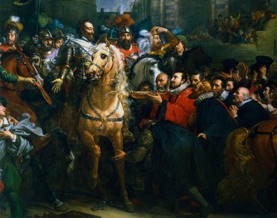 هنري الرابع من فرنسا يدخل باريس ، 22 مارس 1594 القرن التاسع عشر بواسطة غير معروف