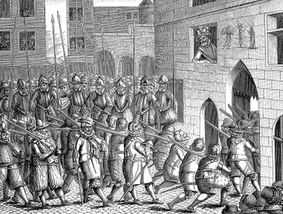 هنري الرابع من فرنسا يراقب رحيل الإسبان من باريس ، 22 مارس 1594 بواسطة غير معروف