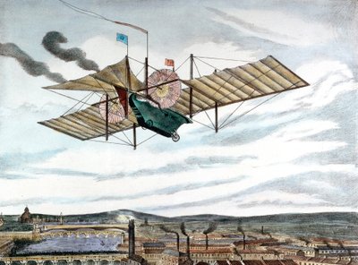 تصميم Henson and Stringfellows 1843 لآلة الطيران التي تعمل بالبخار ، 1843 بواسطة غير معروف