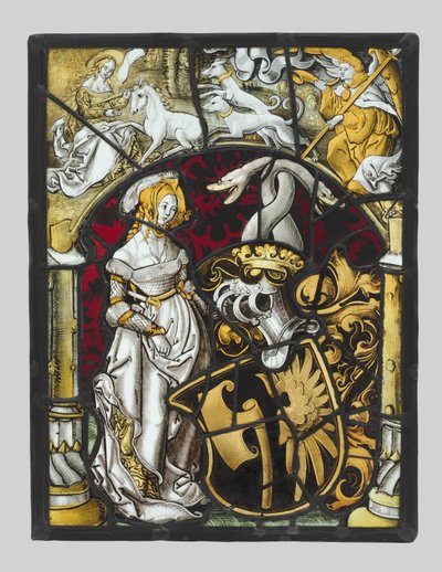 لوحة شعيرية بأذرع Lichtenfels و Unicorn Hunt ، c. 1515. بواسطة غير معروف