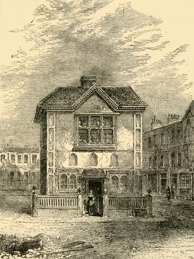 قاعة هيكس حوالي عام 1750 ، c1872. بواسطة غير معروف