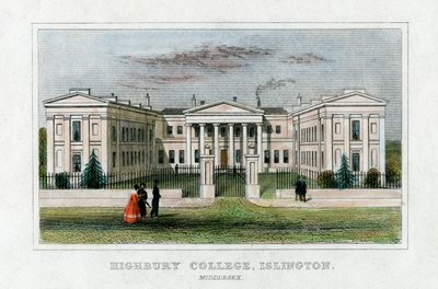 كلية هايبوري ، Islington ، لندن ، منتصف القرن التاسع عشر بواسطة غير معروف
