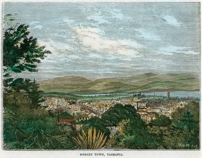 مدينة هوبارت ، تسمانيا ، أستراليا ، c1880 بواسطة غير معروف