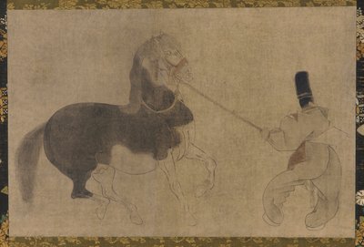 الحصان والمرافق ، فترة موموياما ، 1568-1615. بواسطة غير معروف