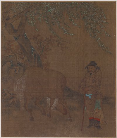 الحصان والعريس تحت الصفصاف ، ربما سلالة مينغ ، 1368-1644. بواسطة غير معروف