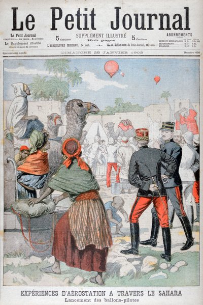 بالونات الهواء الساخن التي تعبر الصحراء الكبرى ، 1903 بواسطة غير معروف