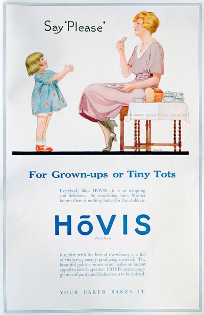 إعلان الخبز Hovis ، 1921 بواسطة غير معروف