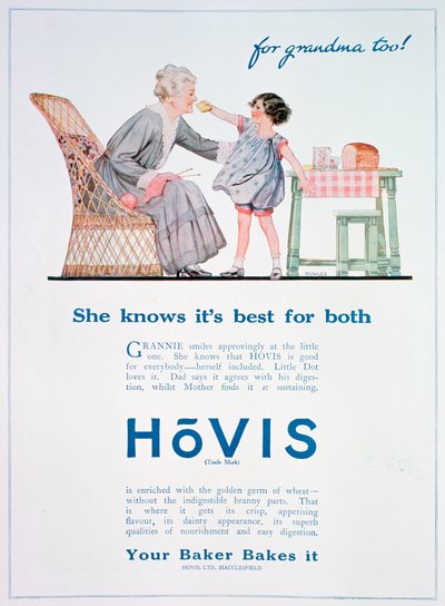 إعلان الخبز Hovis ، 1923 بواسطة غير معروف