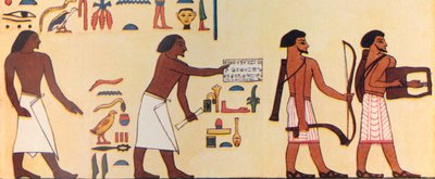 كيف رسم مصري قديم دخول الإسرائيليين إلى مصر ، c1930. بواسطة غير معروف