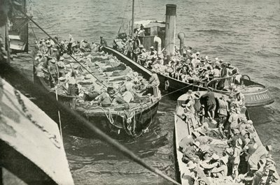 كيف تم نقل الجرحى إلى سفن المستشفيات ، 1919. بواسطة غير معروف