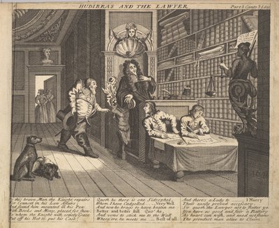 Hudibras ولوحة المحامي 12: الرسوم التوضيحية لصموئيل بتلر Hudibras ، 1725-30. بواسطة غير معروف