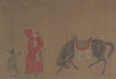 الصياد والأوز البري. بواسطة غير معروف
