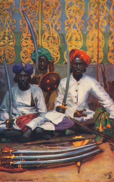 بائعو الأسلحة في حيدر أباد ، c1903. بواسطة غير معروف