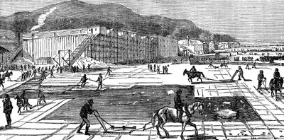 تجمع جليدي على نهر هدسون بالقرب من نيويورك ، الولايات المتحدة الأمريكية ، 1875 بواسطة غير معروف