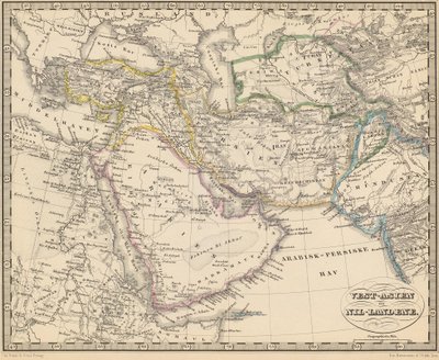 رسم توضيحي مأخوذ من كتاب أطلس جميع أجزاء الأرض لمؤلف مجهول ونشره Chr. Steen & Søn (كوبنهاغن ، 1857) بواسطة Unbekannt