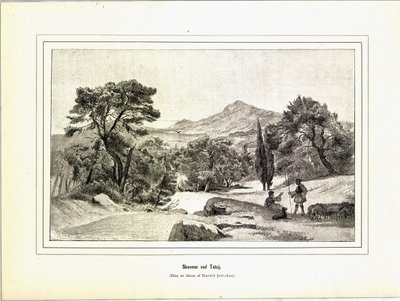 رسم توضيحي مأخوذ من كتاب صور سفر متنوعة من تأليف جيريكاو بومان وإليزابيث ونشرته Forlagsbureauet (كوبنهاغن ، 1881) بواسطة غير معروف
