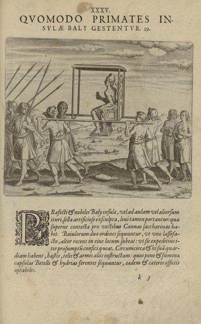 رسم توضيحي مأخوذ من كتاب India Orientalis لمؤلف غير معروف ونشره Excudebat Matthaeus Beckerus بواسطة غير معروف