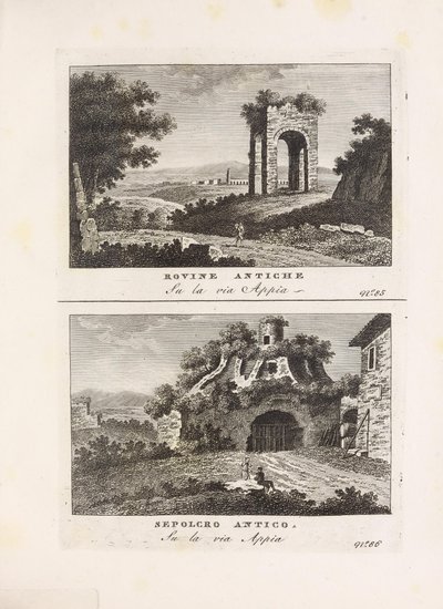 Illustrasjon hentet fra boken المناظر القديمة والحديثة الأكثر إثارة للاهتمام في مدينة روما av ukjent forfatter og utgitt av بواسطة Venanzio Monaldini ، Stefano Piale in Piazza di Spagna (حوالي 1820]) بواسطة غير معروف