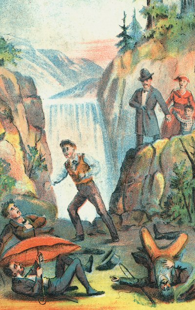 رسم توضيحي من ملصق يعلن عن إنتاج مسرحي لكابينة العم توم ، 1870 بواسطة غير معروف