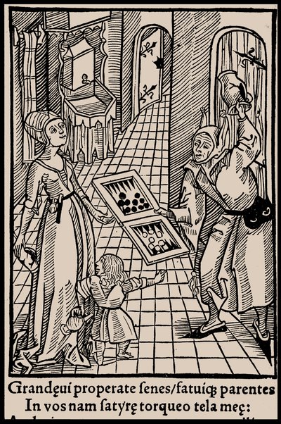 رسم توضيحي لكتاب سفينة الحمقى بقلم سيباستيان برانت ، 1497. بواسطة غير معروف