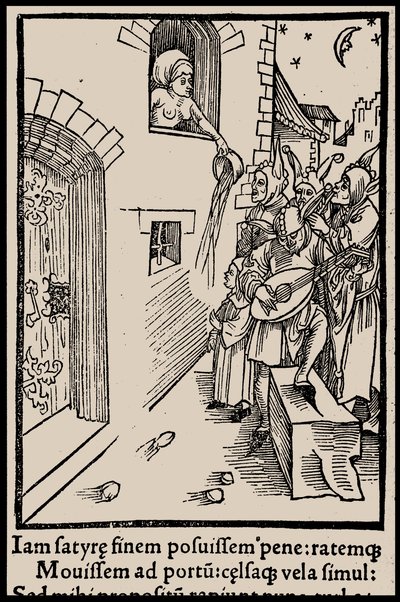 رسم توضيحي لكتاب سفينة الحمقى بقلم سيباستيان برانت ، 1497. بواسطة غير معروف