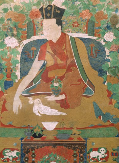 تفاصيل الصورة من The Ninth Karmapa ، Wangchug Dorje بواسطة غير معروف