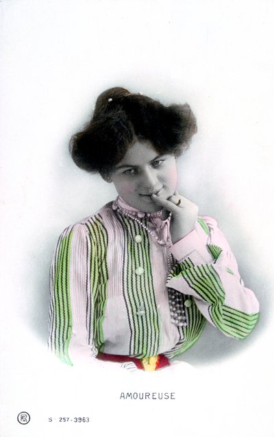 في الحب ، بطاقة بريدية فرنسية ، c1900 بواسطة غير معروف