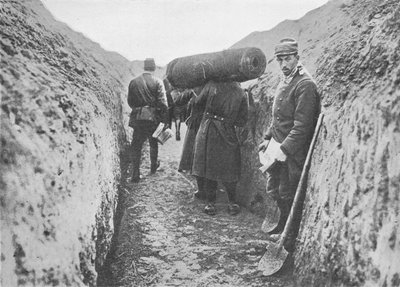 في أحد الخنادق الفرنسية عام 1914 بواسطة غير معروف