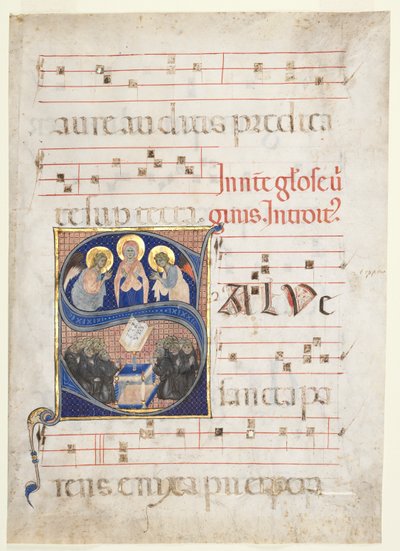 الأولي S [alve sancta parens] مع العذراء التي يعشقها الملائكة ، ورهبان البينديكتين الغناء ... ، ج. بواسطة غير معروف