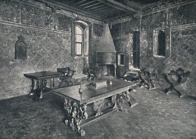 الداخلية ، Palazzo Davanzati - مع طاولة فلورنسية أواخر القرن السادس عشر ، 1928 بواسطة غير معروف