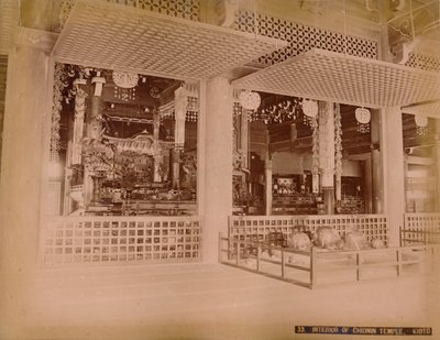 داخل معبد Chionin ، Kioto ، c1890-1900 بواسطة غير معروف