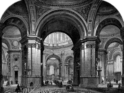 التصميم الداخلي لكاتدرائية سانت بولس ، لندن ، التصميم الثاني ، القرن السابع عشر 1882 بواسطة غير معروف