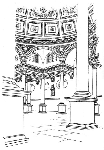 داخل كنيسة St Stephens ، Walbrook ، مدينة لندن ، 1893 بواسطة غير معروف