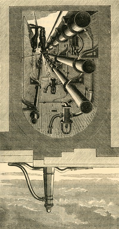 داخل مترو الانفاق ، جسر هولبورن ، c1876. بواسطة غير معروف
