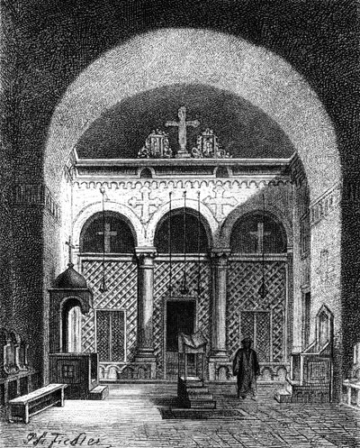 داخل كنيسة ، مصر ، 1881 بواسطة غير معروف