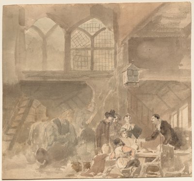 داخل نزل ، 1800s. بواسطة غير معروف