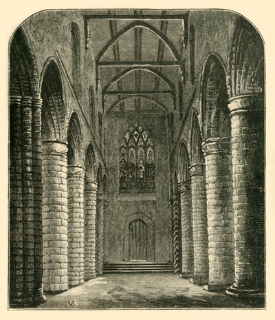 الجزء الداخلي من دير ناف ، النظر إلى الغرب ، 1898. بواسطة غير معروف