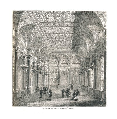 داخل قاعة عمال الملابس ، 1878 بواسطة غير معروف
