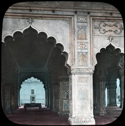 داخل ديوان خاص ، الحصن الأحمر ، دلهي ، الهند ، أواخر القرن التاسع عشر أو أوائل القرن العشرين بواسطة غير معروف