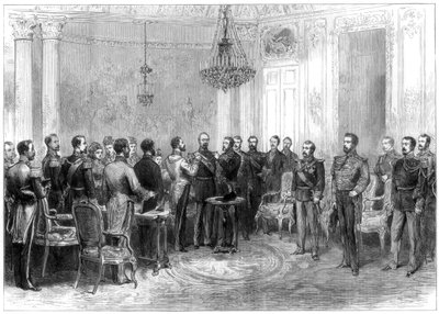 استثمار المارشال ماكماهون مع وسام الصوف الذهبي الإسباني ، 1875 بواسطة غير معروف