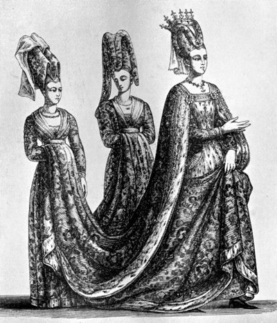 إيزابيلا من بافاريا ترتدي غطاء رأس متشعب ، 1435 ، 1910 بواسطة غير معروف