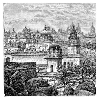 معابد Jaina ، Junagadh ، جوجارات ، الهند ، 1895 بواسطة غير معروف