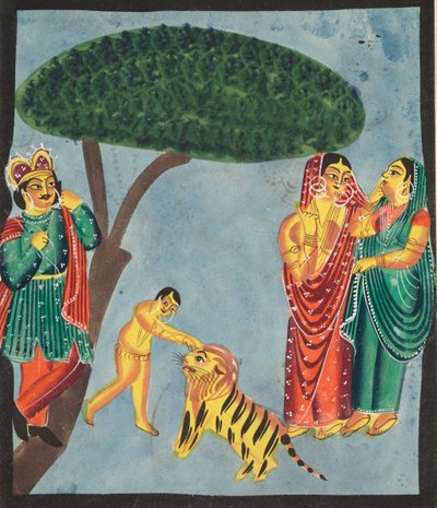 Jatayu Ramas Mythical Bird Hinders Ravanas Chariot ، في محاولة لمنع اختطاف سيتا ، 1800s. بواسطة غير معروف