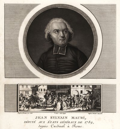 جان سيلفان موري أو جان سيفرين موري (1746-1817) ، كاردينال فرنسي ، رئيس أساقفة وأسقف مونتيفياسكوني بواسطة غير معروف