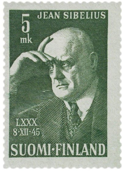 طابع بريد جان سيبيليوس ، 1945 بواسطة غير معروف