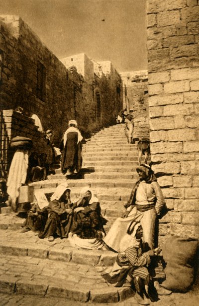 القدس - شارع ، c1918-c1939. بواسطة غير معروف
