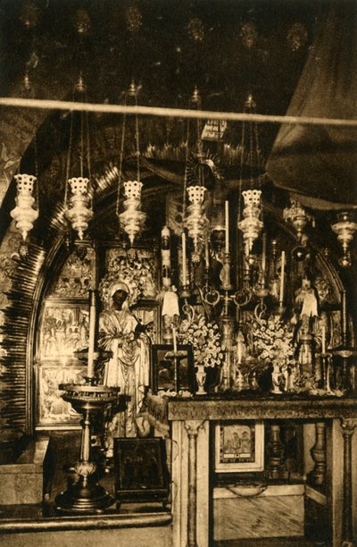 القدس - كنيسة القيامة - الجلجثة ، c1918-c1939. بواسطة غير معروف